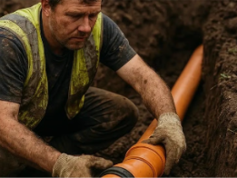SouthFlow drainage work and equipment